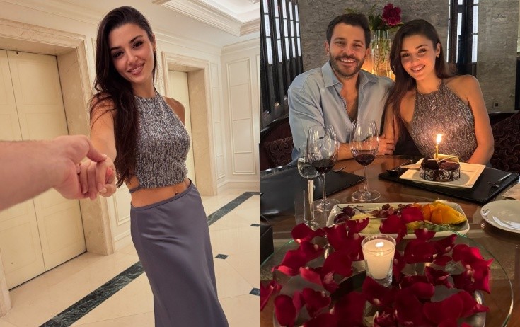 Hande 31 yaşını sevgilisi ilə birgə qeyd etdi - Fotolar