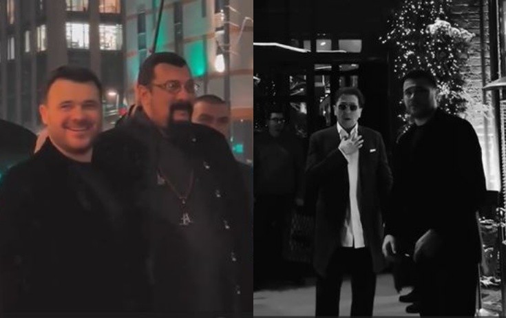 Emin Ağalarov Stiven Siqal və Qriqori Lepslə bir arada - Video