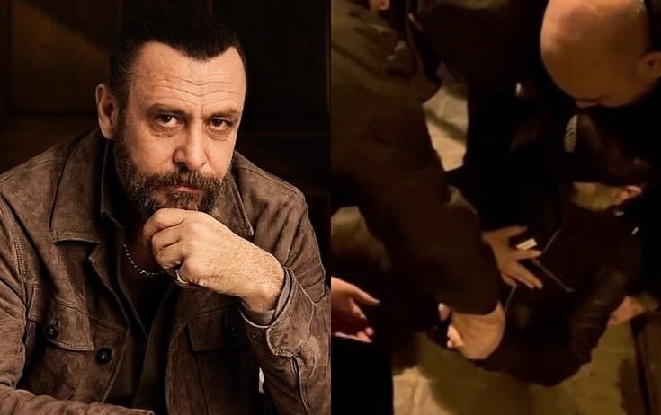 İçkili vəziyyətdə görüntülənən Nejat İşler yerə yıxıldı - Fotolar