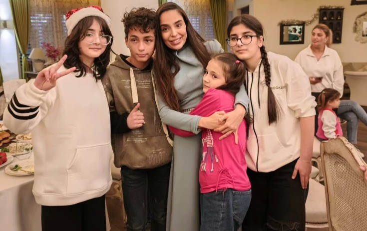 Leyla və Arzu Əliyevalar uşaqlarla bir arada - Fotolar