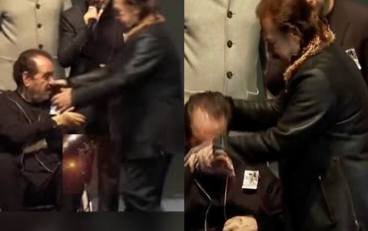 Tatlısəs Gəncəbayın əlini öpdü - Video