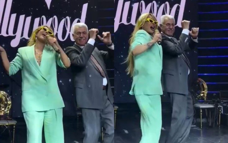 Aygün Kazımova ilə kişinin rəqsi marağa səbəb oldu - Video