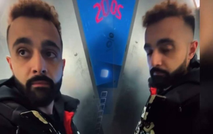 Hüseynin lift qorxusu - Video