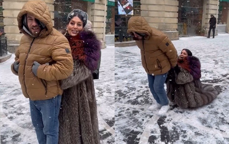 Elza Seyidcahanla Ramalın qar sevinci - Video