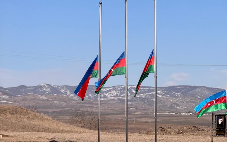 Xankəndi, Xocalı və Ağdərədə bayraqlar endirildi - Fotolar