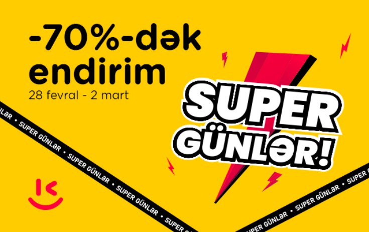 “Kontakt”ın “Super günlər”ində -70%-dək endirim - Yalnız 3 gün