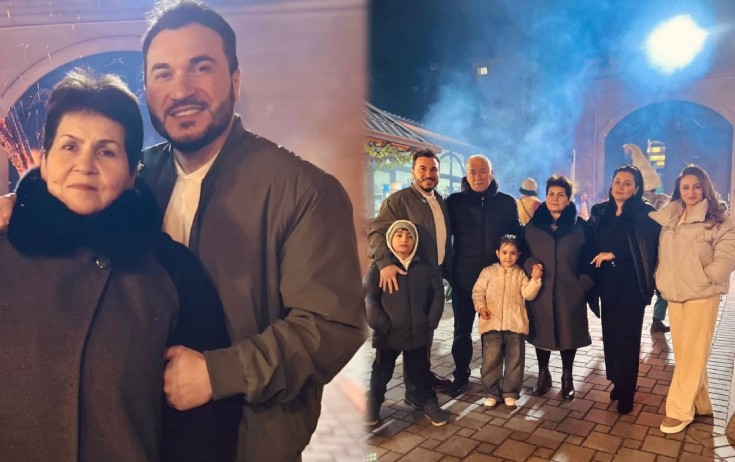 Elvin anasına ad günü etdi - Fotolar
