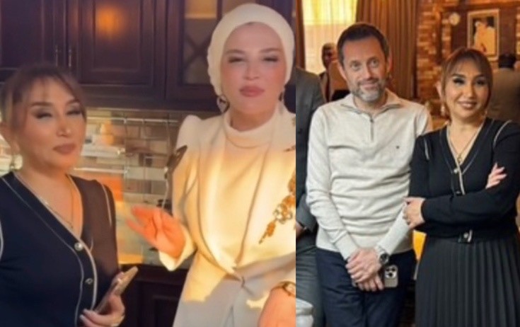 Türkiyəli məşhurlar Elnarə Abdullayevanın evində - Video+Foto
