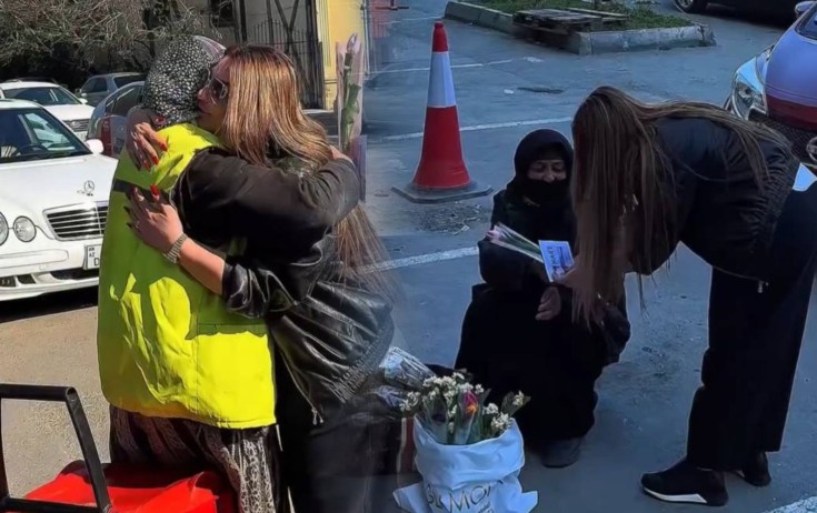 Şəbnəmdən 8 Martda küçədə çalışan qadınlara hədiyyə