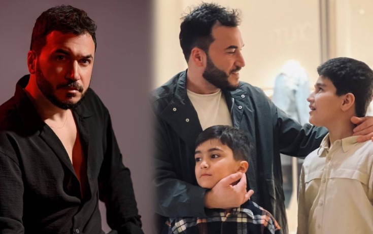 Elvin oğulları ilə - Fotolar
