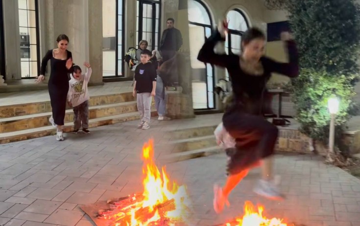 Bayramı ailəsi ilə belə keçirtdi - Video