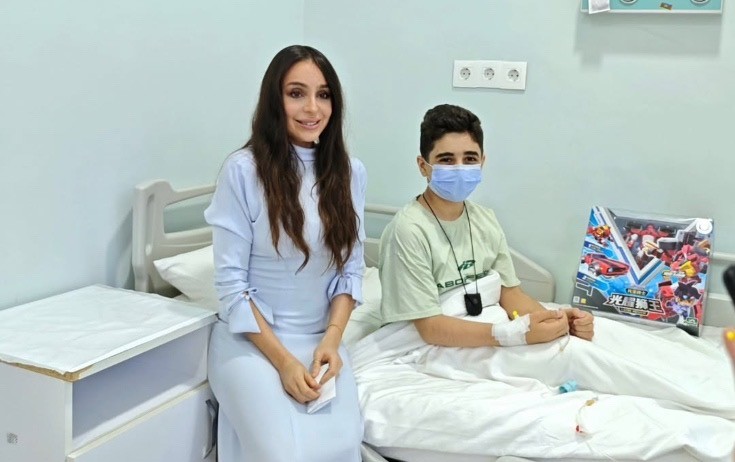 Leyla Əliyeva uşaqları ziyarət etdi - Fotolar
