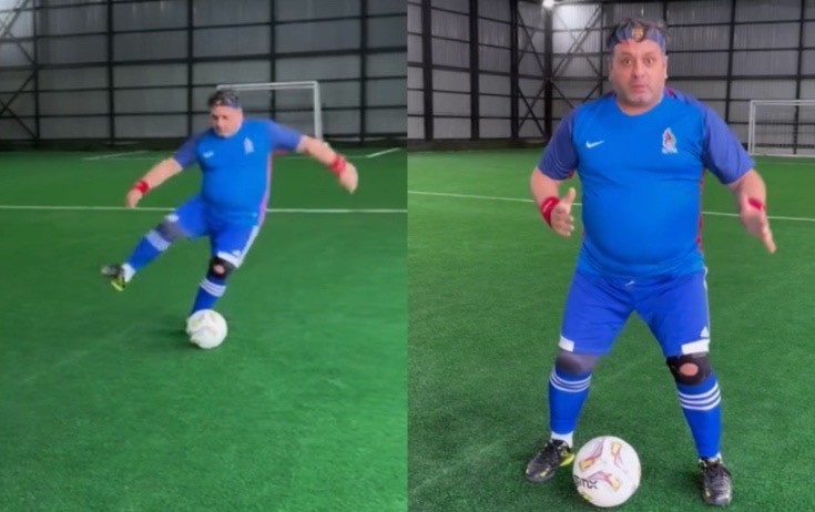 Elcan millimizin futbolçularını ələ saldı - Video