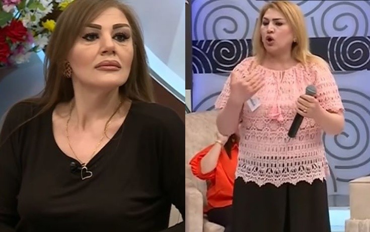 Efirdə aktrisa ilə iştirakçı arasında dava düşdü - Video
