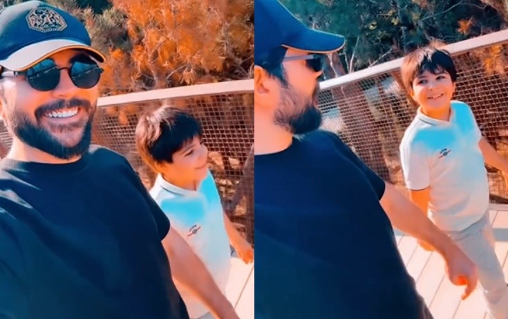 Elçin oğlu ilə belə vaxt keçirir - Video