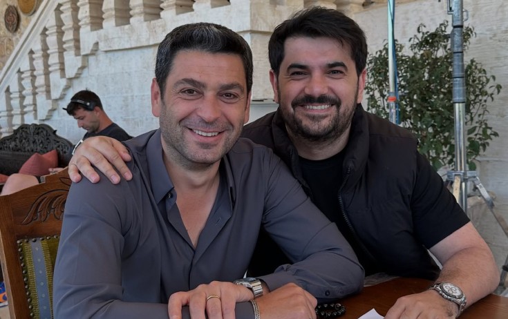 Elşən Orucov “Uzak şehir”in çəkiliş məkanında - Foto