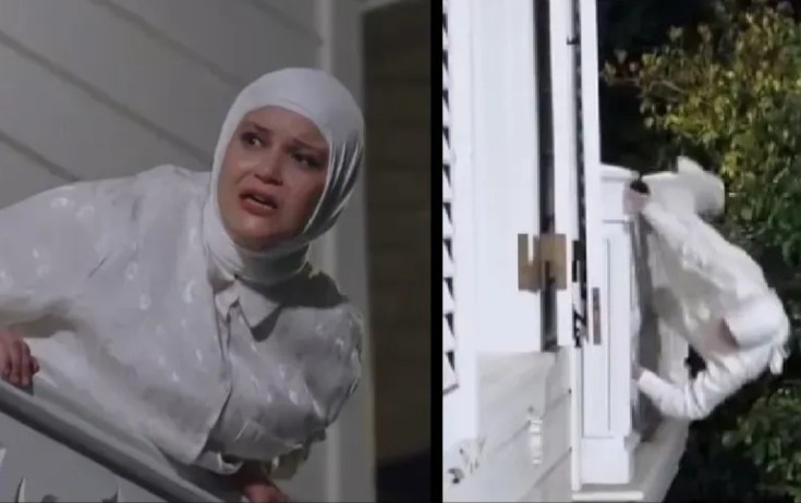 Bu dəfə eyvandan "Nilay" yıxıldı, tənqid olundu - Fotolar