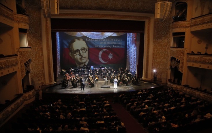 Daşkənddə Üzeyir Hacıbəyliyə həsr olunmuş konsertdən - Fotolar
