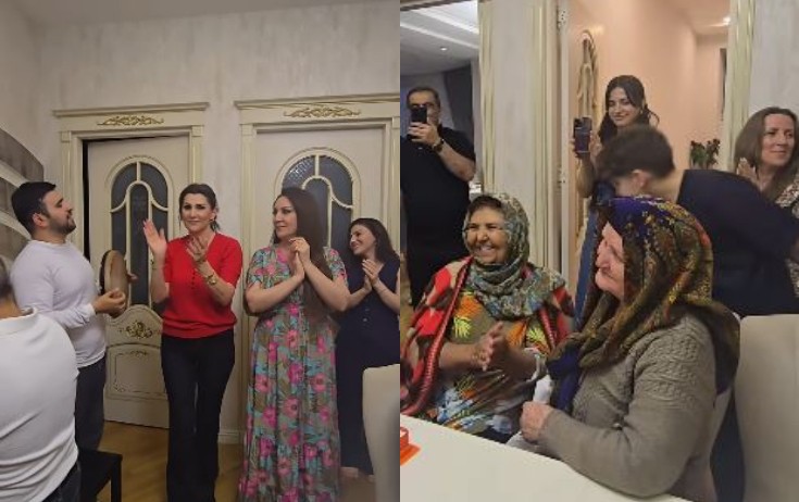 Evində ad günü edib, anası üçün oxudu - Video