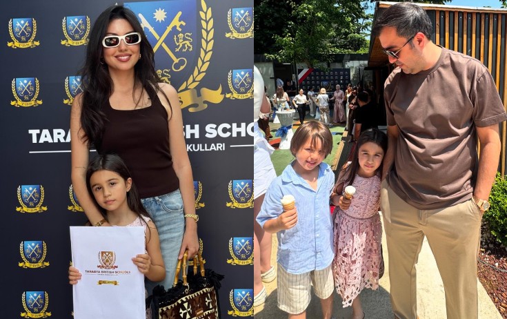 Safurə həyat yoldaşı ilə qızının məzun günündə - Fotolar