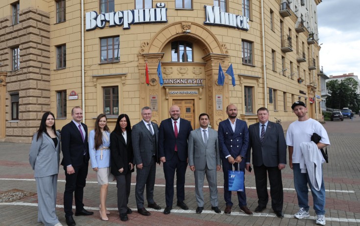 Azərbaycan və Belarus jurnalistləri bir araya gəldilər - Fotolar
