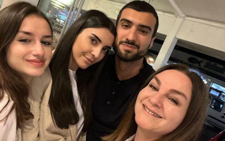 Mahir Emreli bacısı ilə aktrisanın qonağı oldu - Fotolar