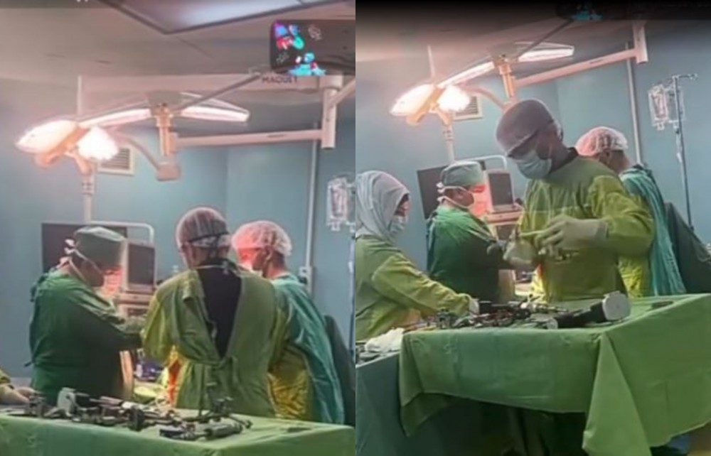 Daha bir klinikada həkim əməliyyat zamanı canlı yayım açdı