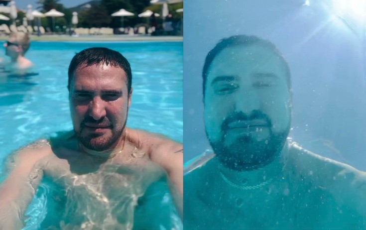 Nadir Qafarzadə hovuzdan videosunu paylaşdı