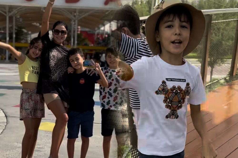 Yay tətilini övladları ilə Dubayda keçirir - Video