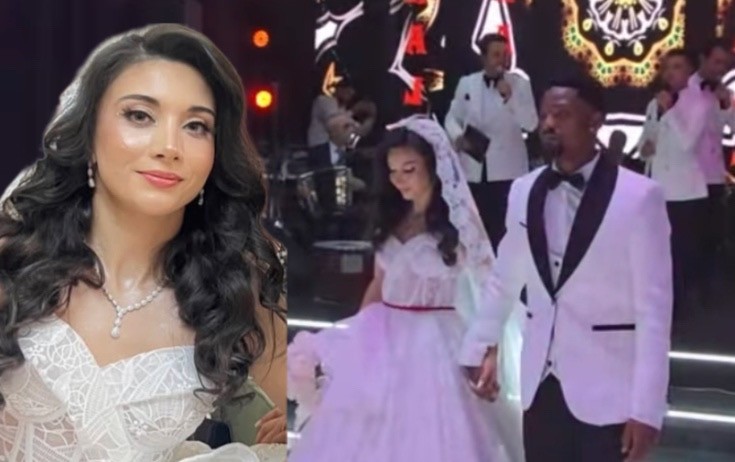 Lamiyənin afrikalı idmançı ilə toyundan - Video
