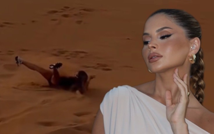 Səhra gəzintisində başına iş gəldi - Video