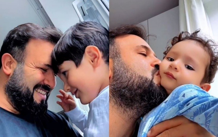 Elnurdan oğulları ilə bağlı paylaşım - Video