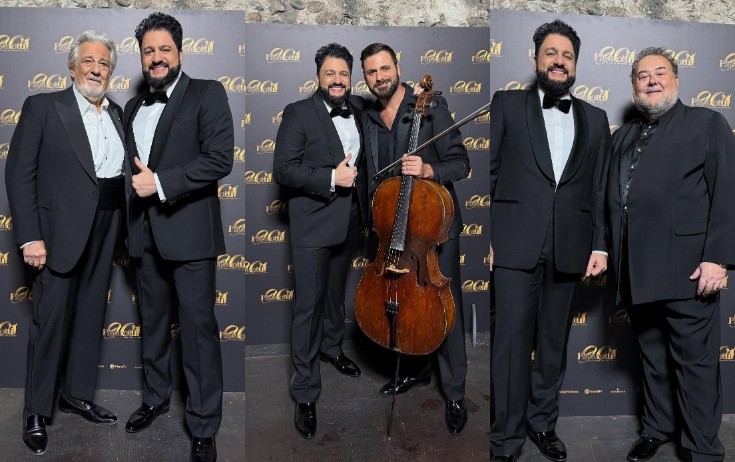 Yusif Eyvazov İtaliyada məşhurlarla bir araya gəldi - Fotolar