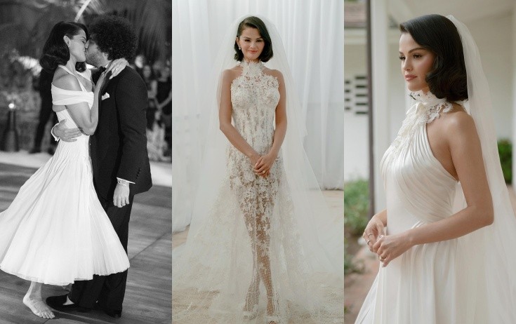 Selena Qomez toyunda 3 gəlinlik geyinib - Fotolar
