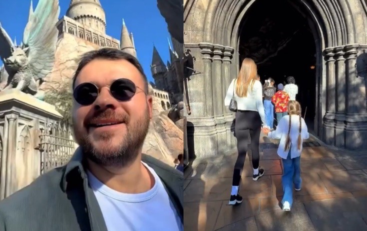 Emin ailəsi ilə Hollivudun "Universal studio"sında - Video