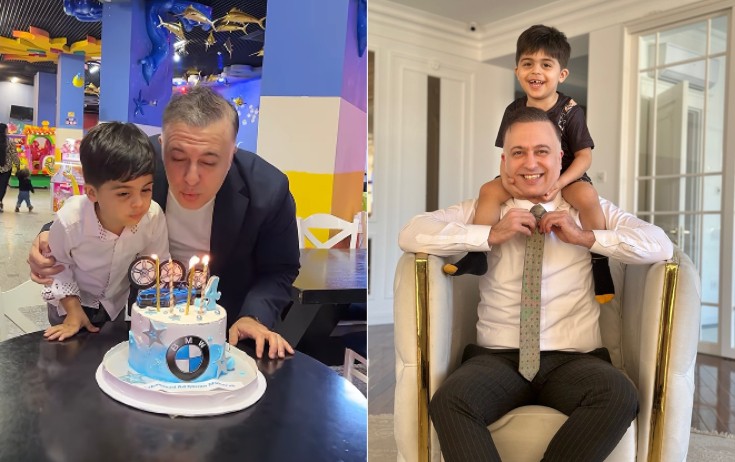 Hüseyn oğluna ad günü etdi - Video