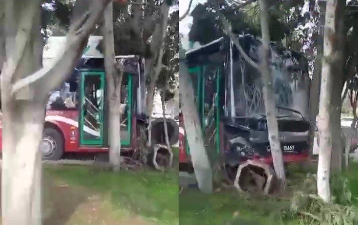“Bakubus” avtobusu bulvara girdi - Video
