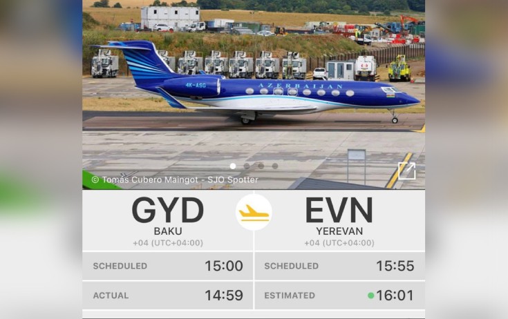 AZAL-ın təyyarəsi uzun aradan sonra İrəvanda