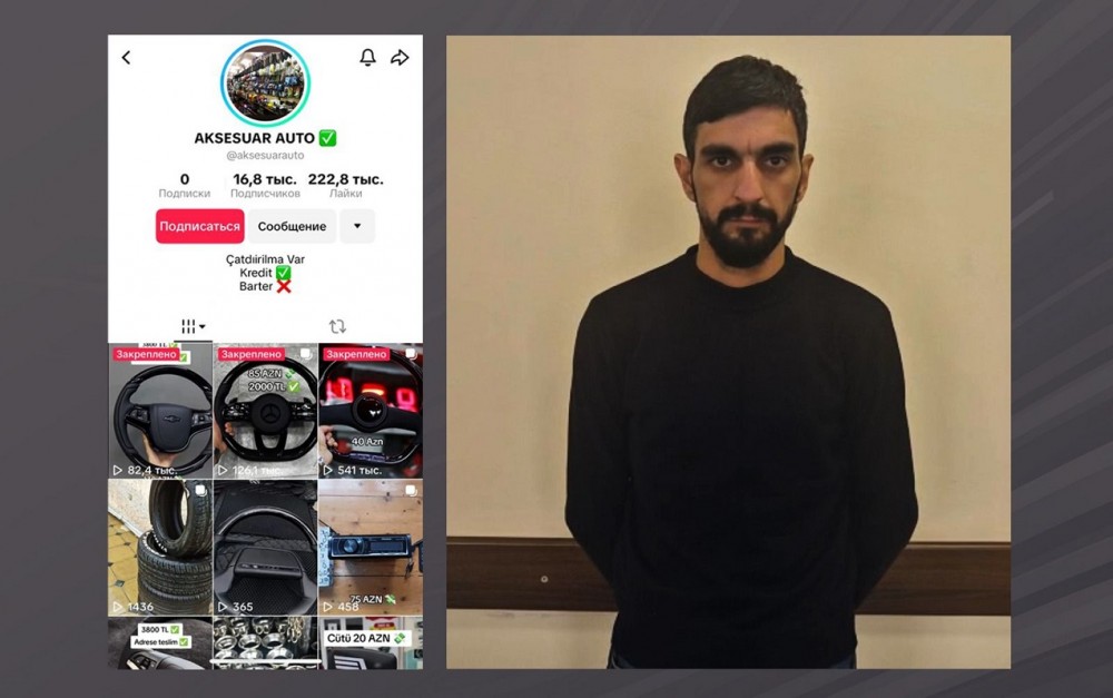 “TikTok”da saxta elanlar paylaşan şəxs tutuldu