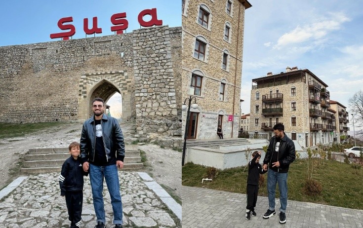 Zamiq oğlu ilə Şuşaya getdi - Fotolar