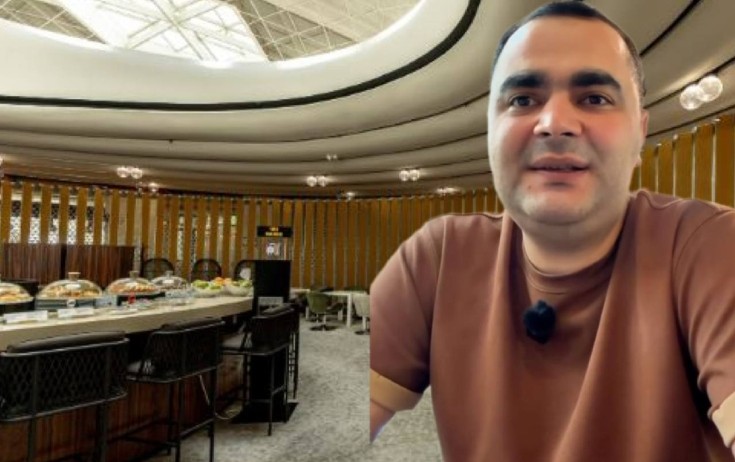 Bakıda aeroportda aparıcının 3 yaşlı uşağını restorana buraxmadılar