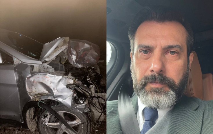 Azərbaycanlı aktyor Qazaxıstanda qəzaya düşdü - Fotolar