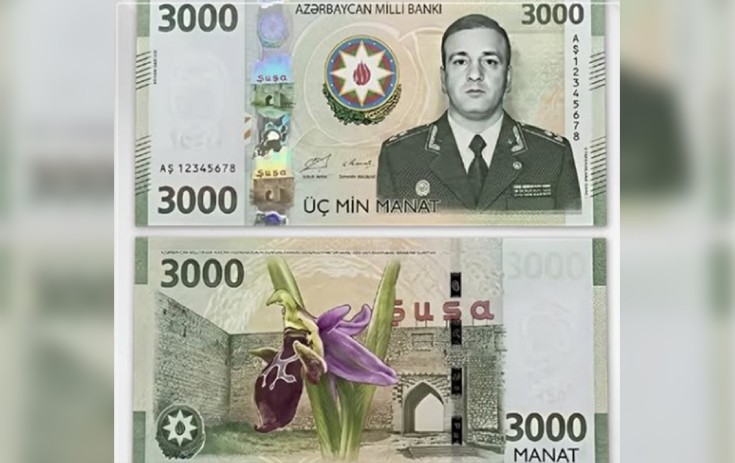 Üzərində Polad Həşimovun şəkli olan 3 minlik əsginas saxtadır - Rəsmi