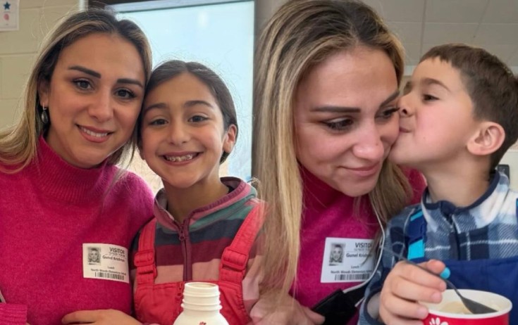 Amerikada yaşayan Günel övladları ilə - Foto