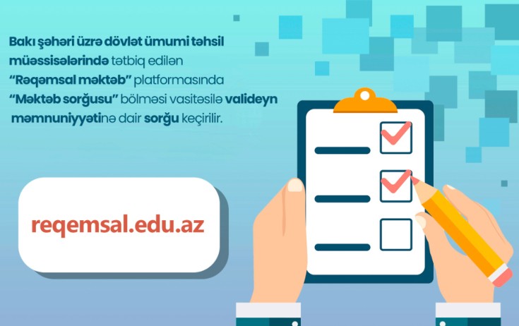 Bakı məktəblərində valideynlər üçün onlayn sorğu