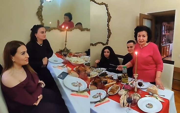 Kübra Əliyeva ailəsi ilə - Video