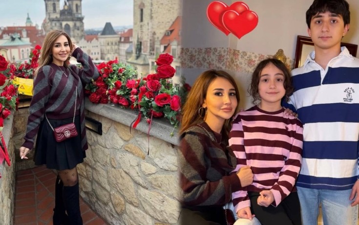 Oğlunun 18 yaşını Praqada qeyd etdi - Fotolar