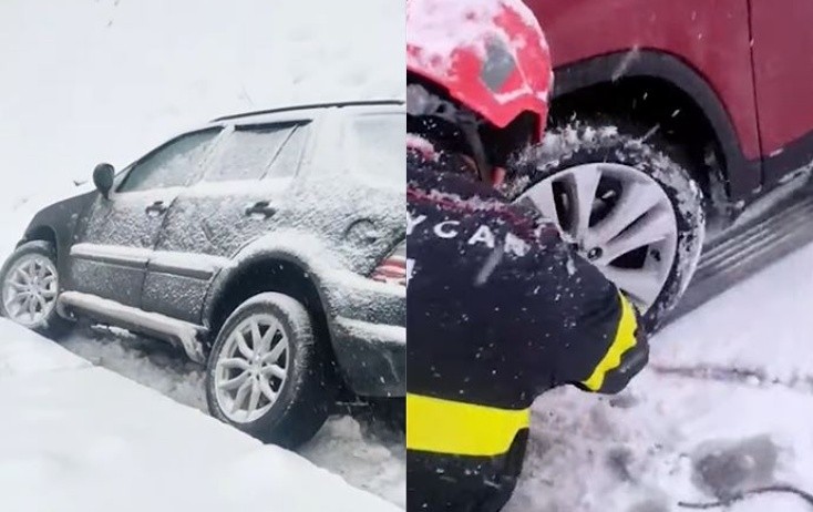 Xocalıda yollar buz bağladı - Video
