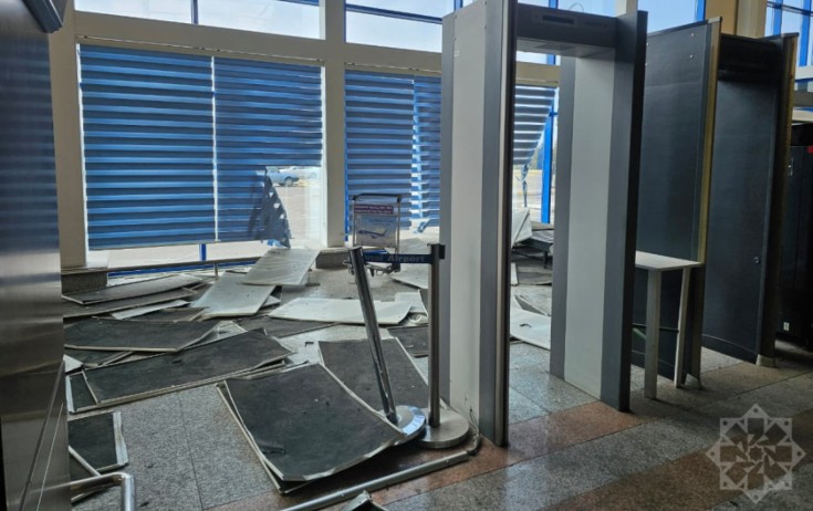 Vurulan Naxçıvan aeroportundan - Video+Fotolar