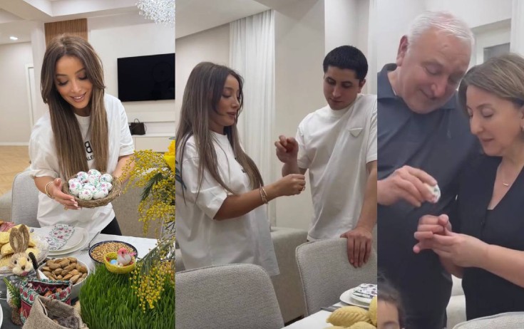 Günay bayramı ailəsi ilə belə keçirtdi - Video